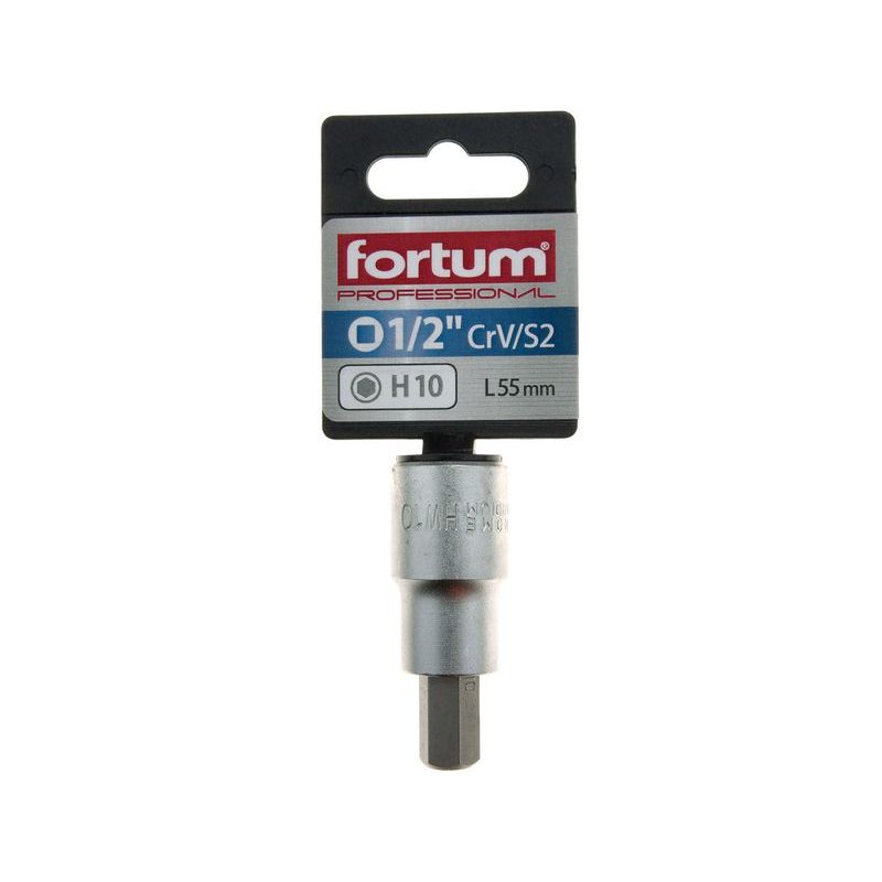 FORTUM HLAVICE ZÁSTRČNÁ 1/2" IMBUS, H 10, L 55MM, 4700610 - ZÁSTRČNÉ HLAVICE - RUČNÍ NÁŘADÍ