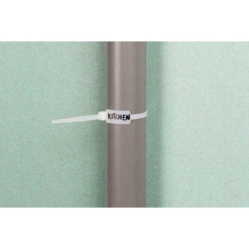 PREMION PREP00029 STAHOVACÍ PÁSKY BÍLÉ S POPISNÝM ŠTÍTKEM 4,8 X 190MM 100KS - STAHOVACÍ PÁSKY, ZDRHY - DÍLNA A GARÁŽ