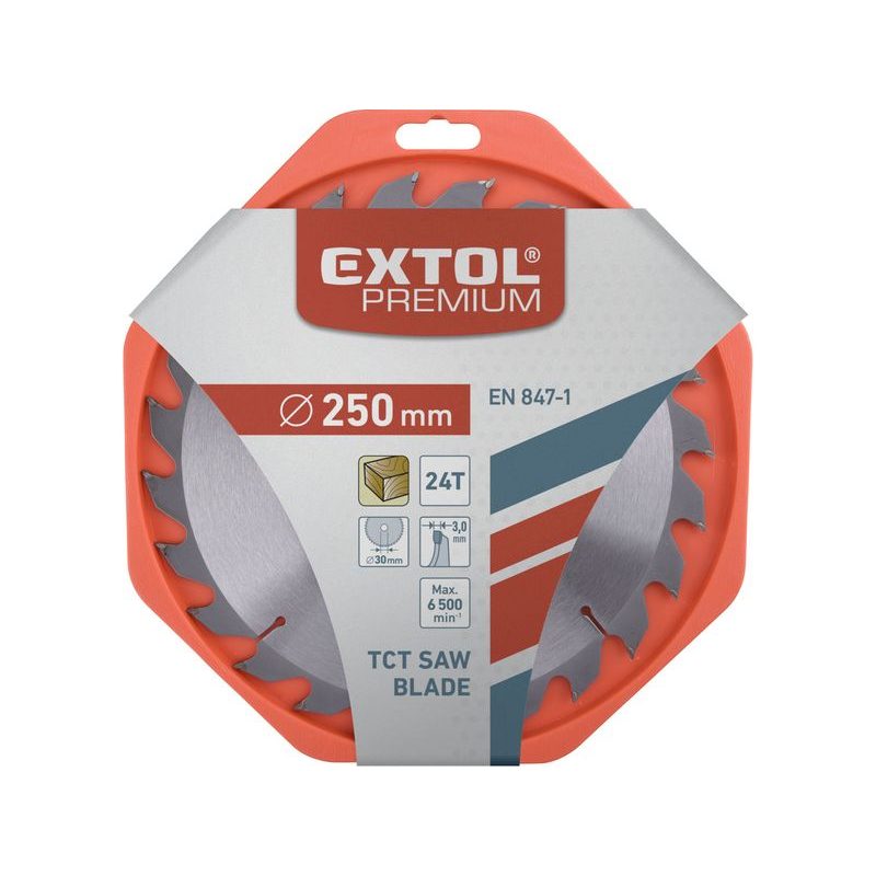 EXTOL PREMIUM KOTOUČ PILOVÝ S SK PLÁTKY, O 250X3,0X30MM, 24T, 8803240 - PRŮMĚR 230, 235, 240 A 250 - PŘÍSLUŠENSTVÍ