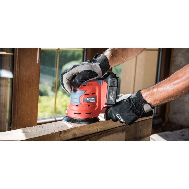 EXTOL PREMIUM BRUSKA EXCENTRICKÁ AKU SHARE20V, 125MM, 20V LI-ION, 2AH, 8891846 - AKU EXCENTRICKÉ BRUSKY - AKU NÁŘADÍ