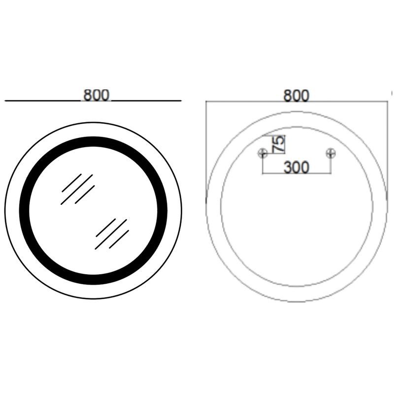 KOUPELNOVÉ ZRCADLO S LED OSVĚTLENÍM, PROTIZAMLŽOVACÍ FUNKCÍ, REGULACÍ JASU A HODINKAMI, MC02-80 PLAI | MC02-80 PLAIN PROCRAFT - ZRCADLA - SANITA