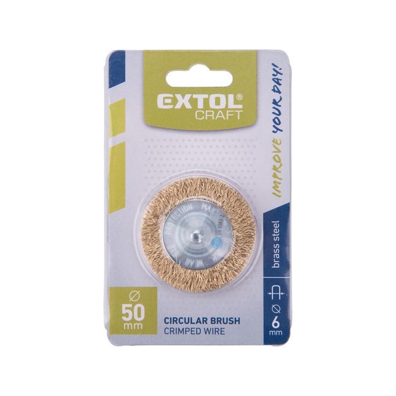 EXTOL CRAFT KARTÁČ OKRUŽNÍ POMOSAZENÝ, O 50MM, 17052 - KARTÁČE NA VRTAČKU - PŘÍSLUŠENSTVÍ
