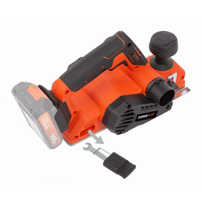 POWERPLUS POWDP4050 AKU HOBLÍK 20V BEZUHLÍKOVÝ (BEZ AKU) - AKU HOBLÍKY - AKU NÁŘADÍ