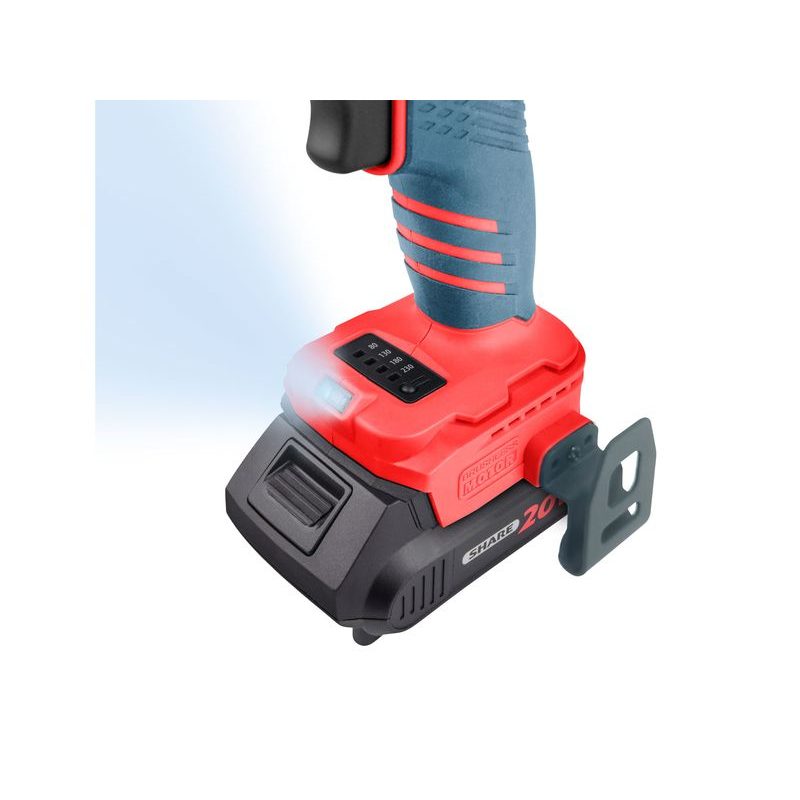 EXTOL PREMIUM UTAHOVÁK RÁZOVÝ 1/4" AKU SHARE20V, BRUSHLESS, 2AH, 8891814 - RÁZOVÝ UTAHOVÁK 18V - AKU NÁŘADÍ