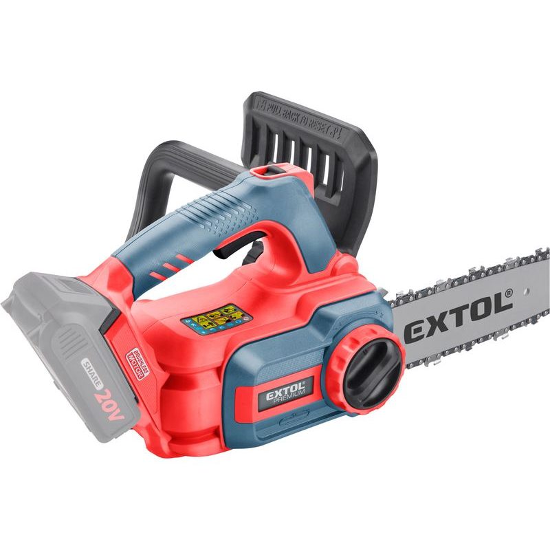 EXTOL PREMIUM PILA ŘETĚZOVÁ AKU SHARE20V, BRUSHLESS, 30CM, BEZ BATERIE A NABÍJEČKY, 8891921 - AKU ŘETĚZOVÉ PILY - ZAHRADA