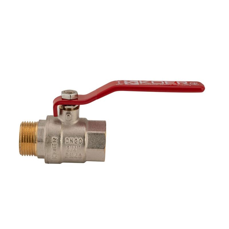 KULOVÝ KOHOUT PÁKOVÝ ČERVENÝ, KR.215 3/4"FM | KR.215 3/4"FM PROCRAFT - PŘÍSLUŠENSTVÍ (KOHOUTY, ŠROUBENÍ,...) - SANITA