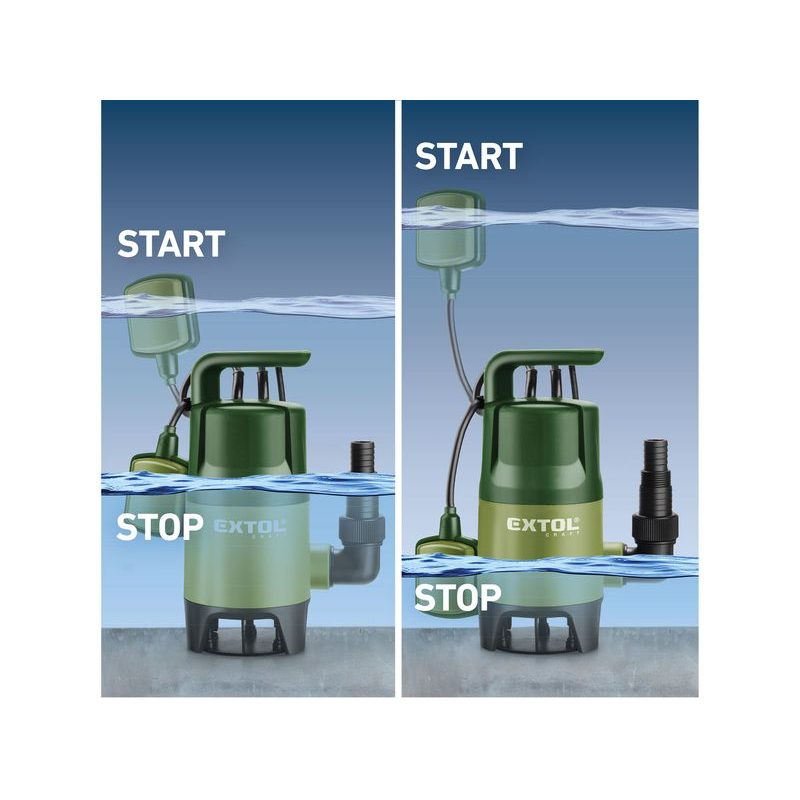 EXTOL CRAFT ČERPADLO NA ZNEČIŠTĚNOU VODU, 400W, 7500L/H, 414122 - KALOVÁ ČERPADLA - ZAHRADA