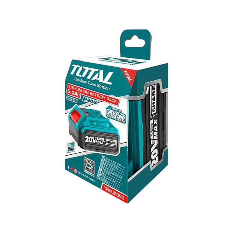 TOTAL BATERIE AKUMULÁTOROVÁ 20V, LI-ION, 5000MAH, TFBLI2053 - ZNAČKA TOTAL - ELEKTRICKÉ NÁŘADÍ