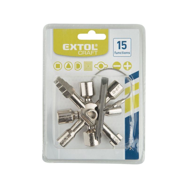 EXTOL PREMIUM KLÍČ MULTIFUNKČNÍ, 15FUNKCÍ, K ROZVODNÝM SKŘÍNÍM, 916299 - KLÍČE - RUČNÍ NÁŘADÍ
