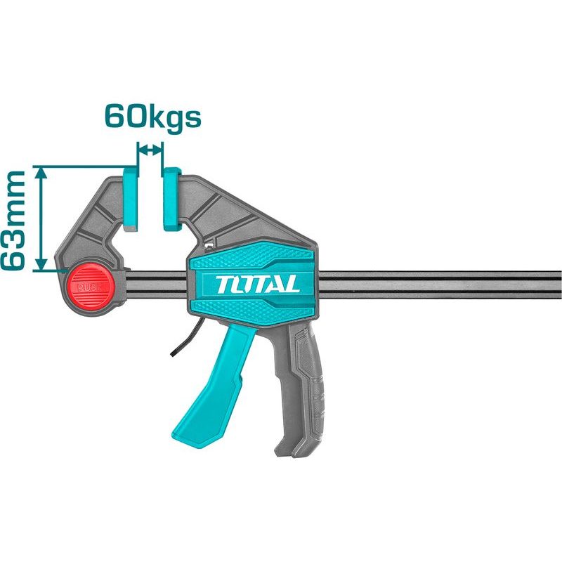 TOTAL SVĚRKA RYCHLOUPÍNACÍ, 450MM, INDUSTRIAL, THT1340603 - JEDNORUČNÍ SVĚRKY - RUČNÍ NÁŘADÍ