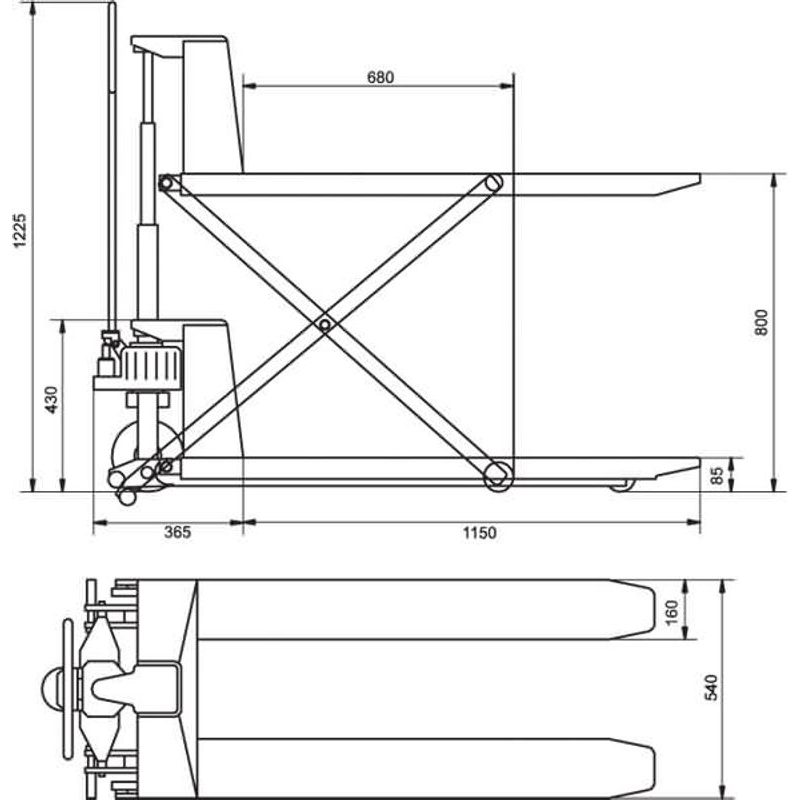 PALETOVÝ VOZÍK PHH 1001 - ZDVIHACÍ ZAŘÍZENÍ - DÍLNA A GARÁŽ