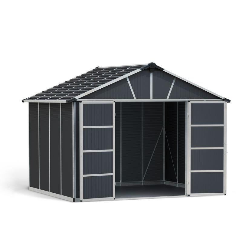 PALRAM - CANOPIA YUKON 11' X 9' ANTRACIT HEAVY DUTY PROSTORNÝ DOMEK S MOŽNOSTÍ DALŠÍHO ROZŠÍŘENÍ (ZÁKLADNÍ MODUL) - ZAHRADNÍ DOMKY - DŮM A DOMÁCNOST, ELEKTRO..