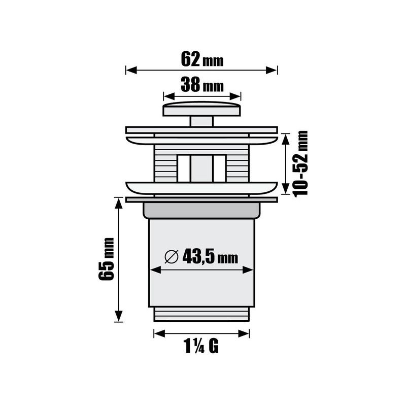BALLETTO VÝPUSŤ UMYVADLOVÁ CLICK–CLACK, DVOJITÁ, 81097 - UMYVADLOVÉ BATERIE - SANITA