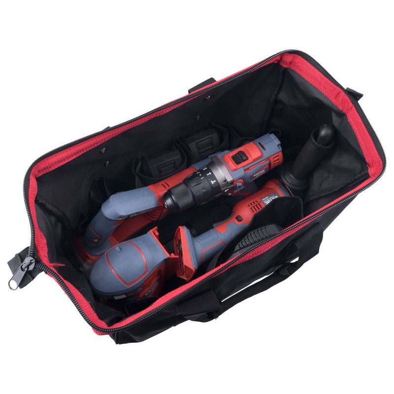 EXTOL PREMIUM 8898314 SADA AKU NÁŘADÍ SHARE20V V TAŠCE, 7KS - VRTAČKA, ÚHLOVÁ BRUSKA, OCASKA, EXCENTRICKÁ BRUSKA, 2X BATERIE, NABÍJEČKA, 8898314 - AKU SADY - AKU NÁŘADÍ