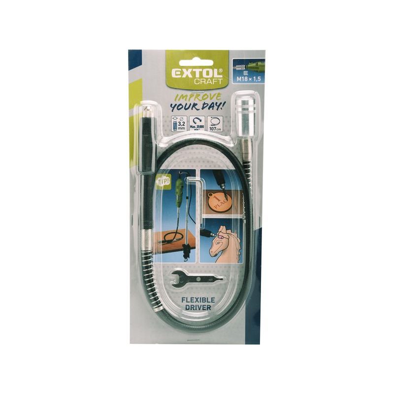 EXTOL CRAFT NÁSTAVEC OHEBNÝ, M18×1,5MM, 107CM, 404190 - PRO BRUSKY EXTOL - NÁHRADNÍ DÍLY