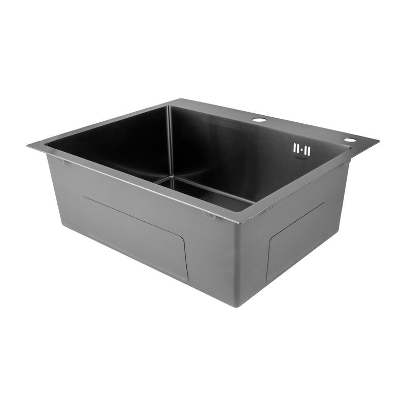 NEREZOVÝ DŘEZ MIXXUS MH6050 GRAPHITE SE SIFONEM, GRAFITOVÝ | MH6050 GRAPHITE MIXXUS - DŘEZY - SANITA