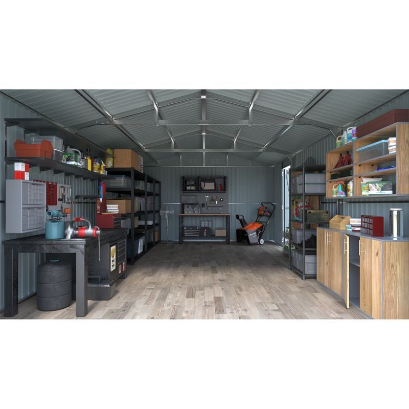 RIWALL PRO RMCG 20X13 ANTHRACITE KOVOVÁ GARÁŽ 3,8 X 6 M SE SEDLOVOU STŘECHOU ANTRACIT - PŘÍSTŘEŠKY VCHODOVÉ, PRO AUTA - DŮM A DOMÁCNOST, ELEKTRO..