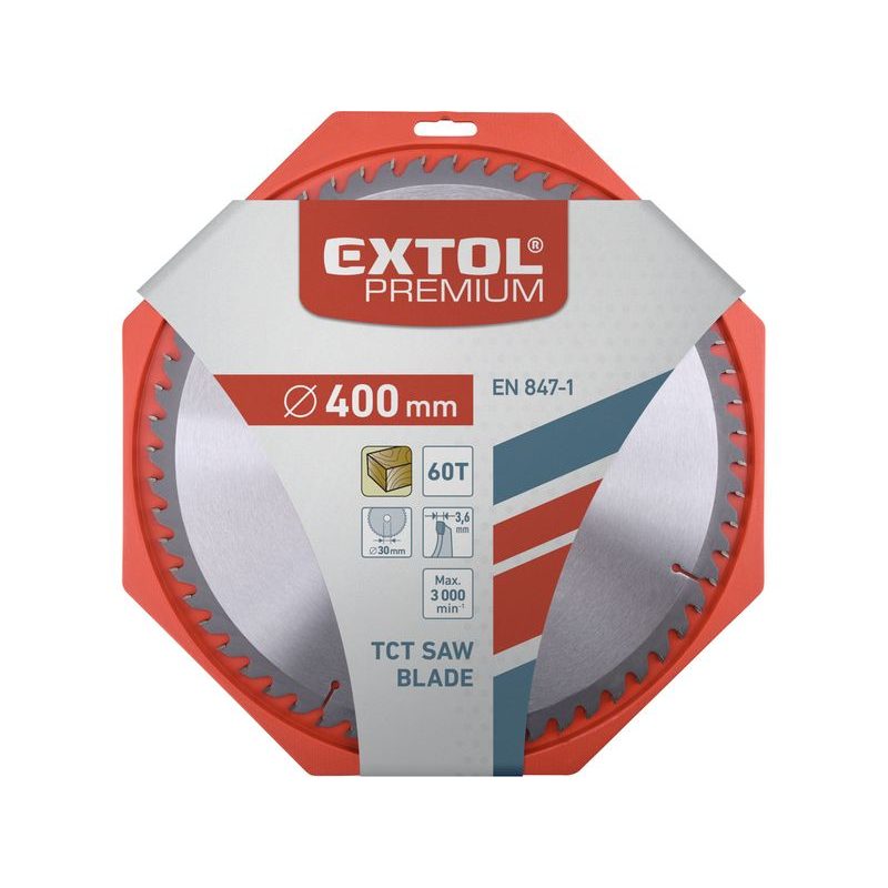 EXTOL PREMIUM KOTOUČ PILOVÝ S SK PLÁTKY, O 400X3,6X30MM, 60T, 8803257 - PRO PILY - PŘÍSLUŠENSTVÍ