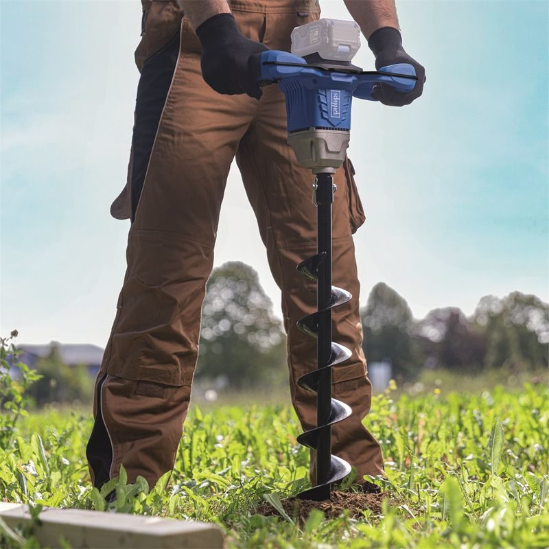 SCHEPPACH BC-EB100-X-SET L 20 V IXES AKU PŮDNÍ VRTÁK + 4AH BATERIE + NABÍJEČKA 2,4 A - PŮDNÍ VRTÁKY - ZAHRADA