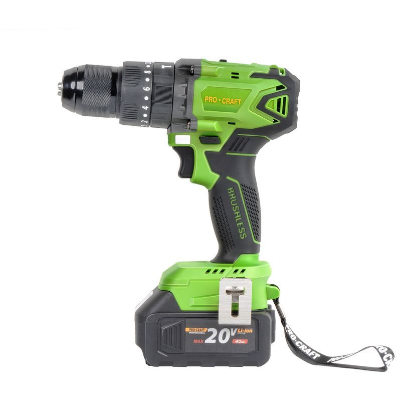 AKU VRTACÍ ŠROUBOVÁK S PŘÍKLEPEM PROCRAFT SPA18BL BRUSHLESS SE SADOU BITŮ DBS-101 | SPA18BL/DBS101 PROCRAFT - PŘÍKLEPOVÝ ŠROUBOVÁK 18V - 20V - AKU NÁŘADÍ