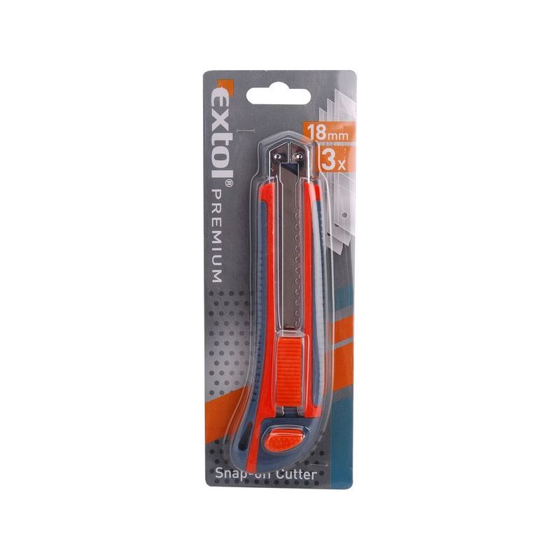EXTOL PREMIUM NŮŽ ULAMOVACÍ S KOVOVOU VÝZTUHOU, 18MM, AUTO-LOCK, 80041 - ULAMOVACÍ NOŽE - RUČNÍ NÁŘADÍ