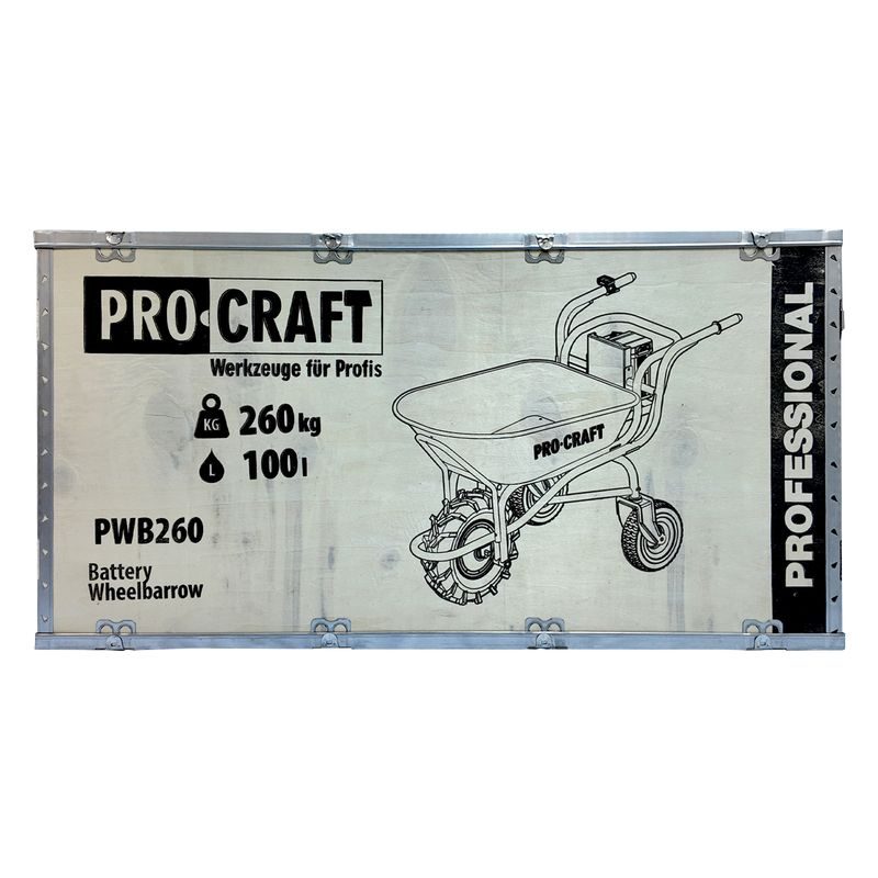 AKUMULÁTOROVÉ KOLEČKO PROCRAFT PWB260 | PWB260 PROCRAFT - AKU KOLEČKA, MOTÚČKA - STAVEBNÍ TECHNIKA