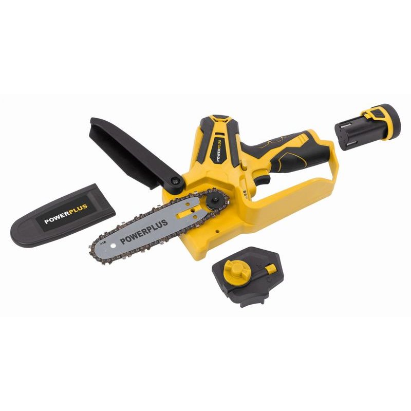 POWERPLUS POWXG1045 AKU JEDNORUČNÍ ŘETĚZOVÁ PILA 12V LI-ION 100MM 2BAT - AKU ŘETĚZOVÉ PILY - ZAHRADA