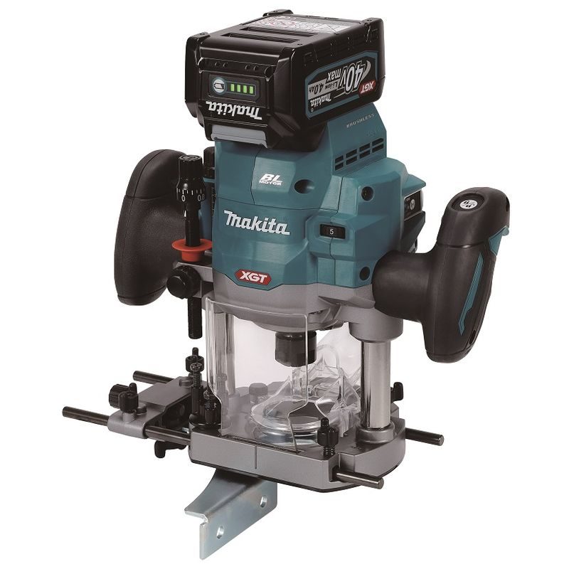 MAKITA RP001GM201 - AKU VRCHNÍ FRÉZKA S REGULACÍ LI-ION XGT 40V/4,0AH,MAKPAC - AKU FRÉZKY - AKU NÁŘADÍ