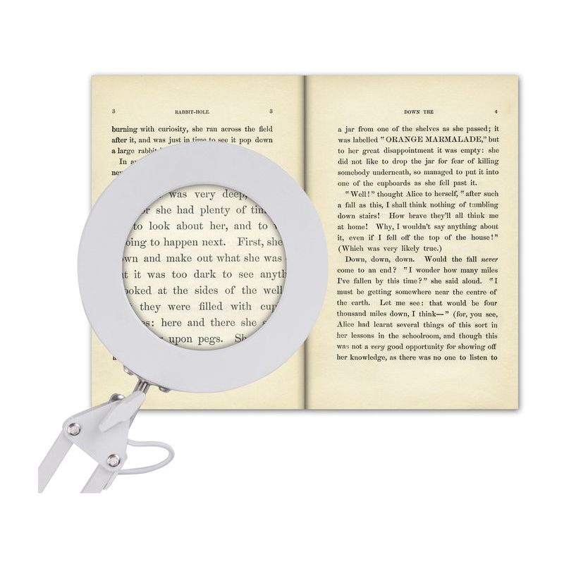 EXTOL LIGHT LAMPA STOLNÍ S LUPOU, USB NAPÁJENÍ, BÍLÁ, 2400LM, 3 BARVY SVĚTLA, 5X ZVĚTŠENÍ, 43161 - LED SVĚTLA - SVÍTIDLA