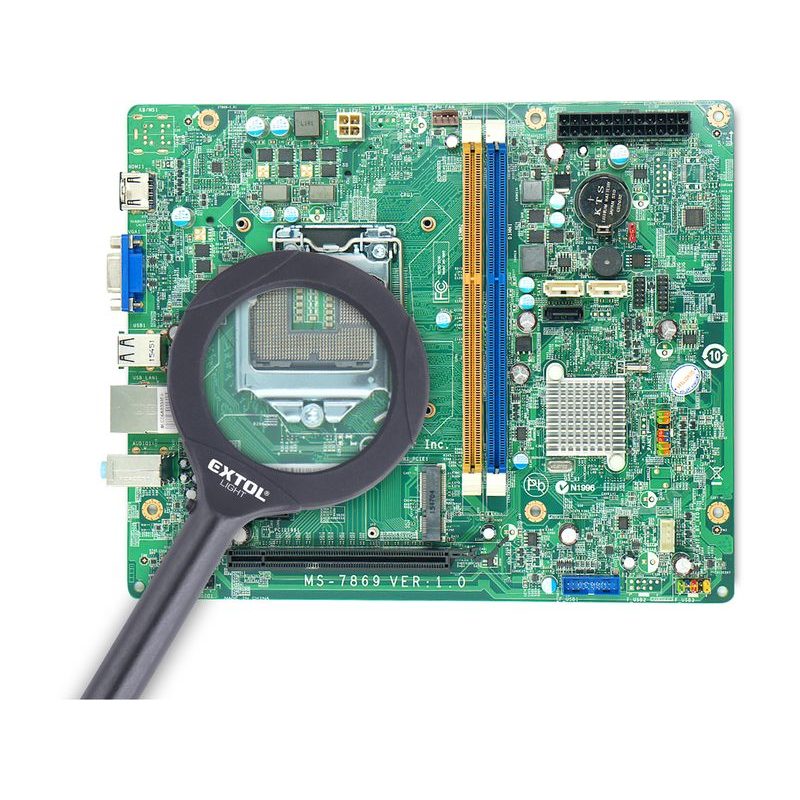 EXTOL LIGHT LUPA SE SVĚTLEM 80LM, 3X ZVĚTŠENÍ, 3X0,5W COB LED, 43159 - KAPESNÍ SVÍTILNY A ČELOVKY - SVÍTIDLA