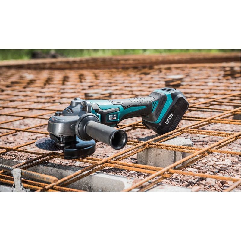 EXTOL INDUSTRIAL BRUSKA ÚHLOVÁ AKU SHARE20V, 125MM, BRUSHLESS, BEZ BATERIE A NABÍJEČKY, 8791841 - AKU UHLOVÉ BRUSKY - AKU NÁŘADÍ