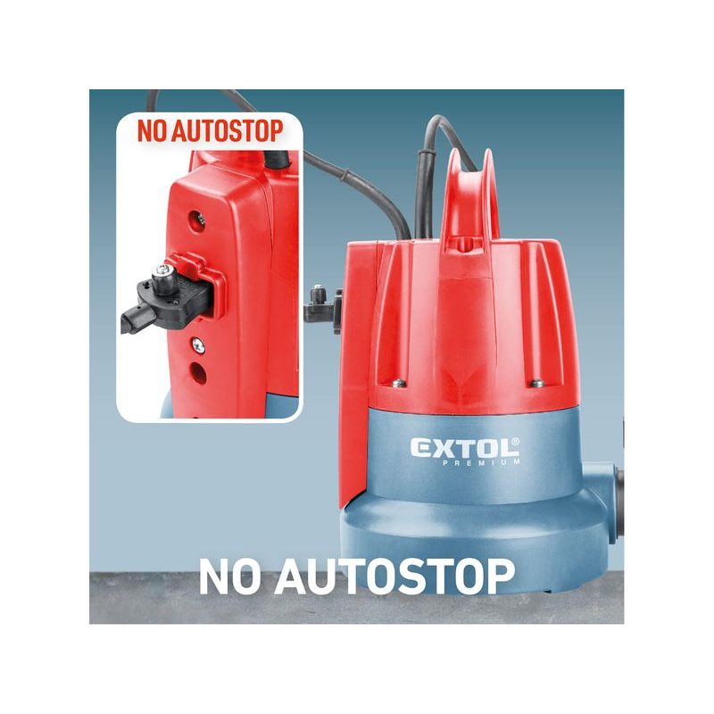 EXTOL PREMIUM ČERPADLO PONORNÉ, PRO ČERPÁNÍ DO SUCHA, 400W, 8895014 - PONORNÁ ČERPADLA - ZAHRADA