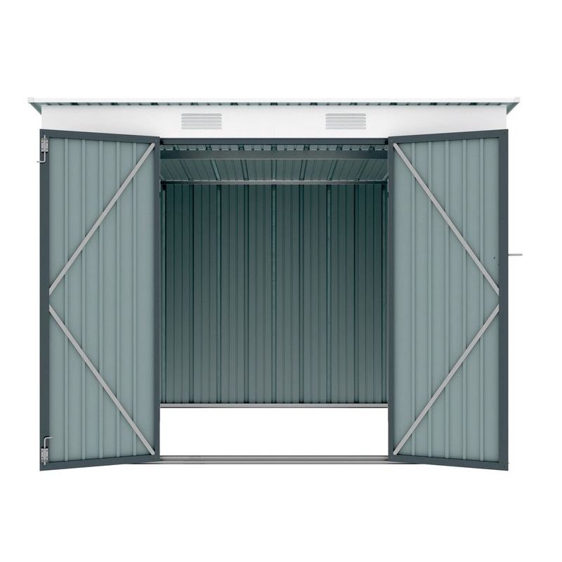 RIWALL PRO RMSP 6X8 ANTHRACITE ZAHRADNÍ DOMEK KOVOVÝ 2,4 X 1,8 M S PULTOVOU STŘECHOU ANTRACIT - ZAHRADNÍ DOMKY - DŮM A DOMÁCNOST, ELEKTRO..