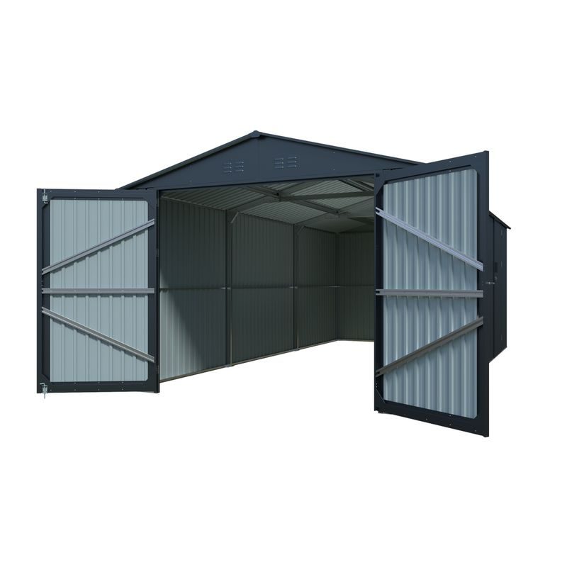 RIWALL PRO RMCG 20X10 ANTHRACITE KOVOVÁ GARÁŽ 3 X 6 M SE SEDLOVOU STŘECHOU ANTRACIT - ZAHRADNÍ DOMKY - DŮM A DOMÁCNOST, ELEKTRO..