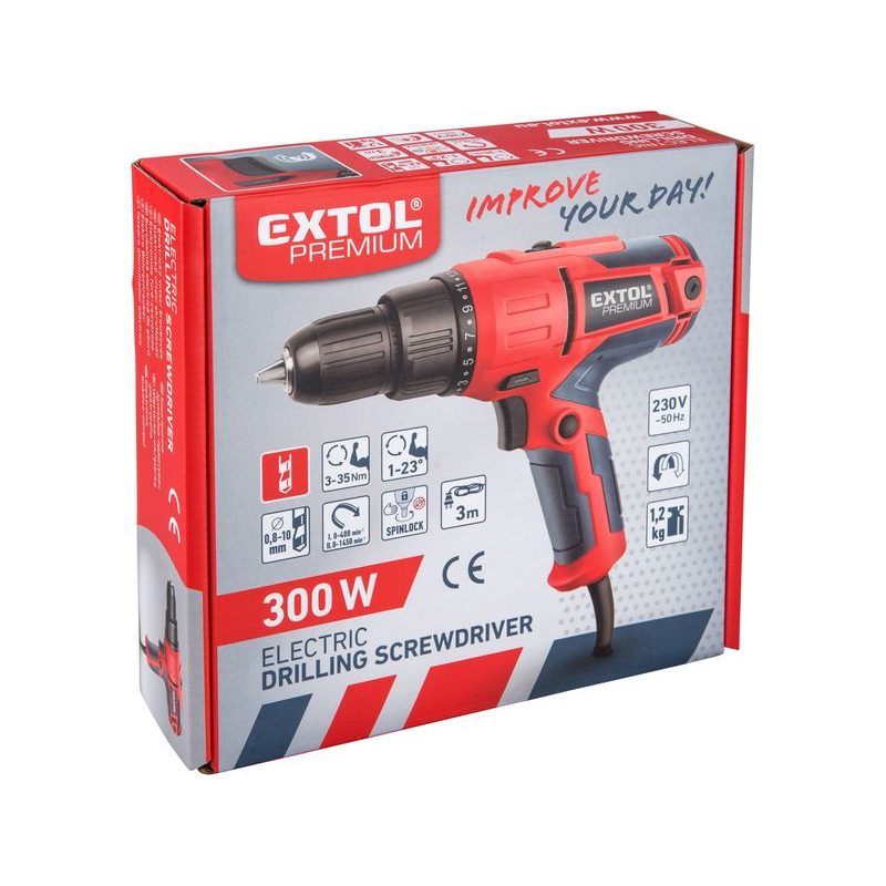 EXTOL PREMIUM VRTACÍ ŠROUBOVÁK ELEKTRICKÝ, 300W, 35NM, 8890505 - EL. ŠROUBOVÁKY - ELEKTRICKÉ NÁŘADÍ