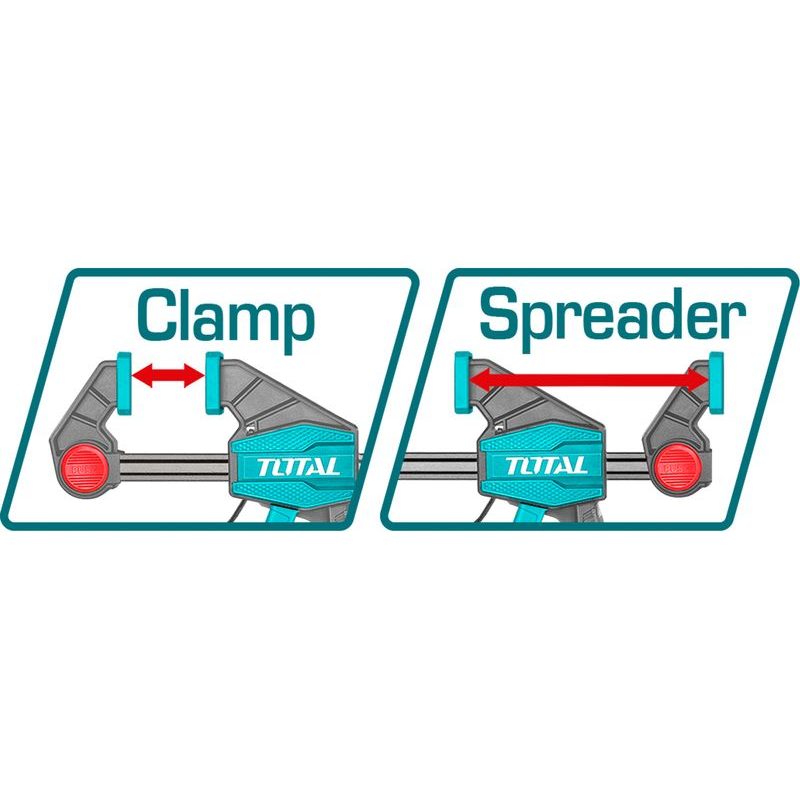 TOTAL SVĚRKA RYCHLOUPÍNACÍ, 300MM, INDUSTRIAL, HCS, THT1340602 - JEDNORUČNÍ SVĚRKY - RUČNÍ NÁŘADÍ