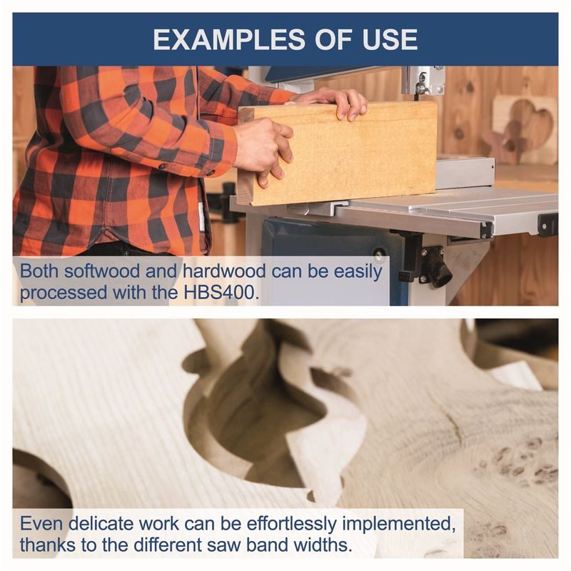 SCHEPPACH HBS 400 PÁSOVÁ PILA S PODSTAVCEM - PÁSOVÉ PILY NA DŘEVO - DŘEVOOBRÁBĚCÍ STROJE