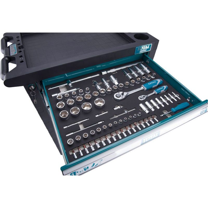 TOTAL DÍLENSKÝ VOZÍK S NÁŘADÍM, 162KS, INDUSTRIAL, THPTCS71621 - ZNAČKA TOTAL - ELEKTRICKÉ NÁŘADÍ