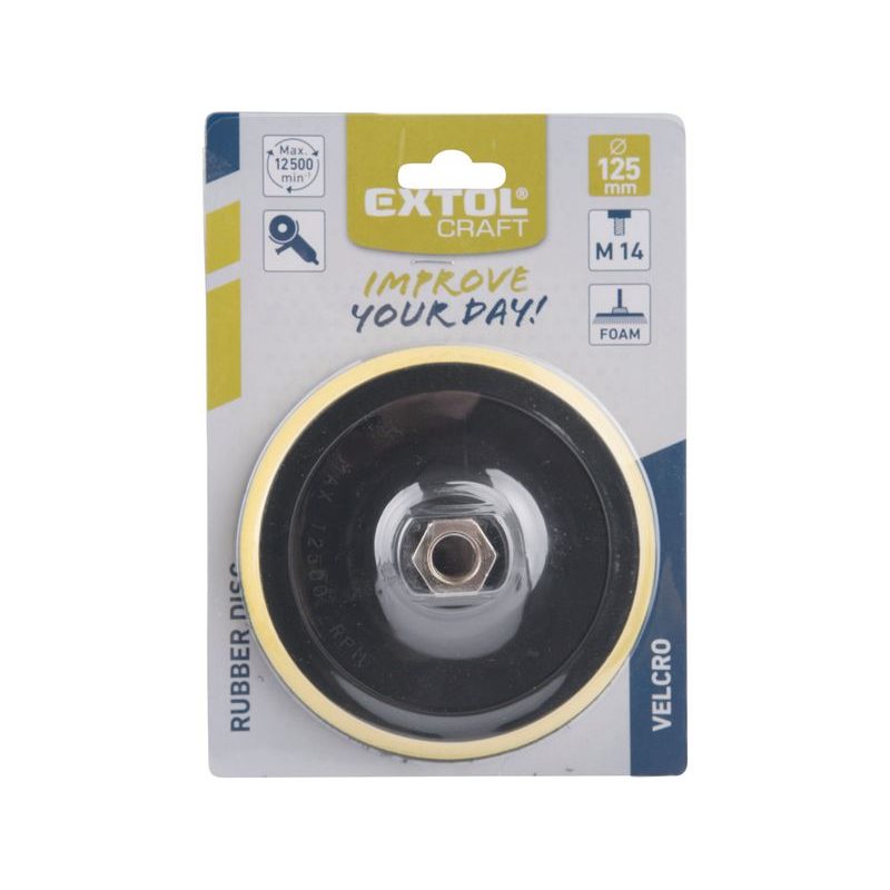 EXTOL CRAFT NOSIČ BRUSNÝCH VÝSEKŮ - M14, SUCHÝ ZIP, O125MM, 108525 - BRUSNÉ TALÍŘE (NOSIČ BRUSNÝCH VÝSEKŮ) - PŘÍSLUŠENSTVÍ