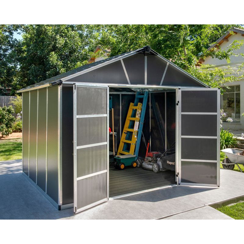 PALRAM - CANOPIA YUKON 11' X 9' ANTRACIT HEAVY DUTY PROSTORNÝ DOMEK S MOŽNOSTÍ DALŠÍHO ROZŠÍŘENÍ (ZÁKLADNÍ MODUL) - ZAHRADNÍ DOMKY - DŮM A DOMÁCNOST, ELEKTRO..