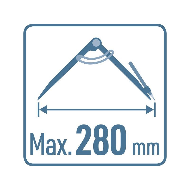 EXTOL PREMIUM KRUŽIDLO RÝSOVACÍ/HROTOVÉ, ROZSAH 0-280MM, 8801800 - ÚHLOMĚRY A VODOVÁHY - MĚŘÍCÍ TECHNIKA