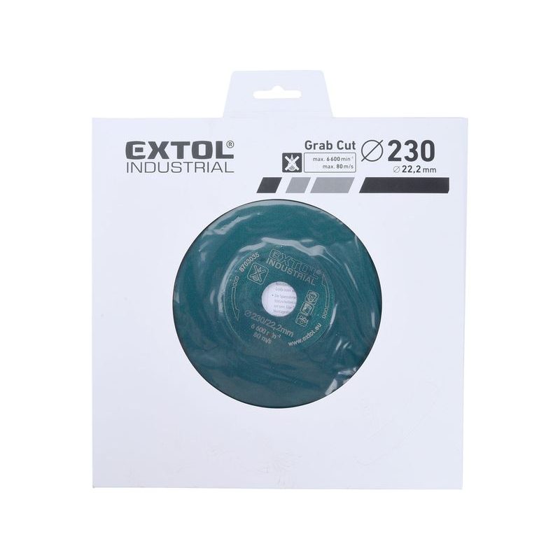 EXTOL INDUSTRIAL KOTOUČ DIAMANTOVÝ ŘEZNÝ SEGMENTOVÝ GRAB CUT, SUCHÉ ŘEZÁNÍ, O 230X22,2X2,8MM, 8703035 - DIA KOTOUČ 230 MM - PŘÍSLUŠENSTVÍ