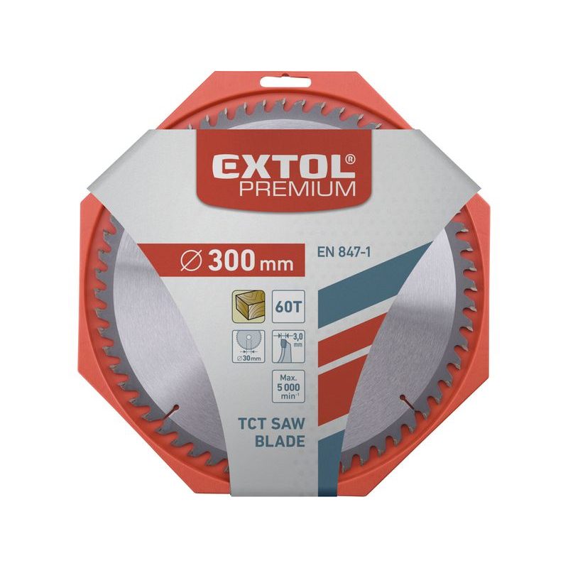 EXTOL PREMIUM KOTOUČ PILOVÝ S SK PLÁTKY, O 300X3,0X30MM, 60T, 8803247 - PRŮMĚR 255 - 270, 300 - 355 - PŘÍSLUŠENSTVÍ