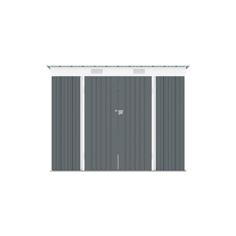 RIWALL PRO RMSP 6X8 ANTHRACITE ZAHRADNÍ DOMEK KOVOVÝ 2,4 X 1,8 M S PULTOVOU STŘECHOU ANTRACIT - ZAHRADNÍ DOMKY - DŮM A DOMÁCNOST, ELEKTRO..