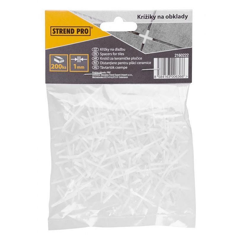KŘÍŽKY SPÁROVACÍ 1MM, 200KS - ŘEZAČKY OBKLADŮ A DLAŽBY + PŘÍSLUŠENSTVÍ - STAVEBNÍ TECHNIKA