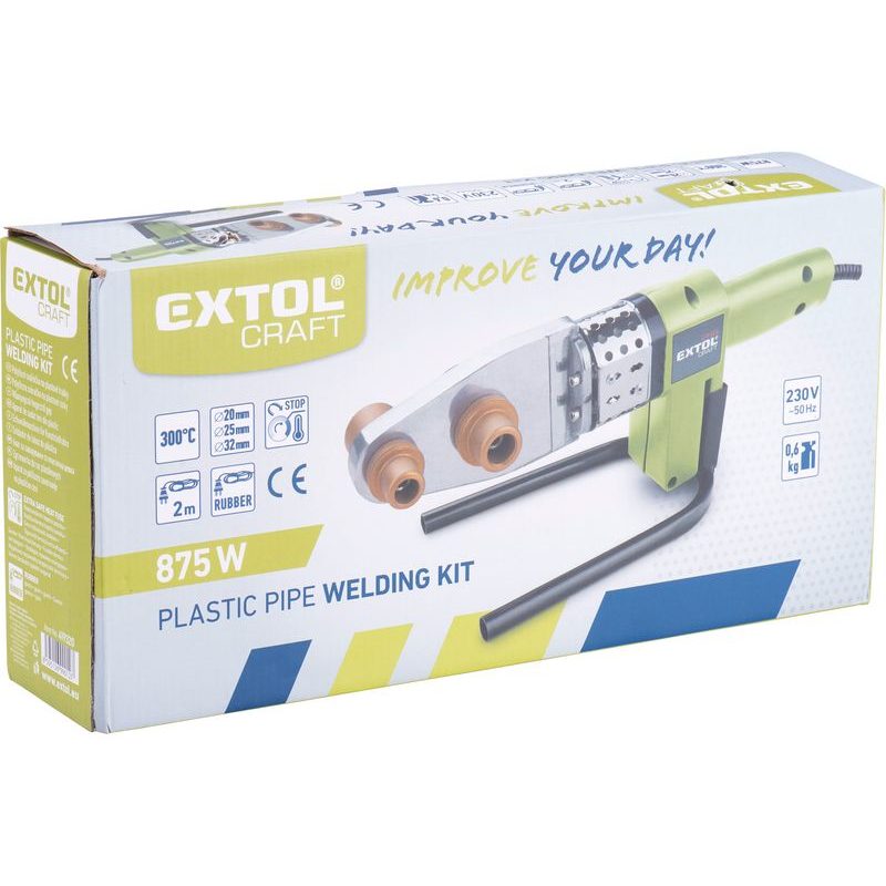 EXTOL CRAFT SVÁŘEČKA POLYFÚZNÍ, NOŽOVÁ, 875W, 419320 - SVÁŘEČKY NA PLASTOVÉ TRUBKY (POLYFÚZNÍ SVÁŘEČKY) - ELEKTRICKÉ NÁŘADÍ