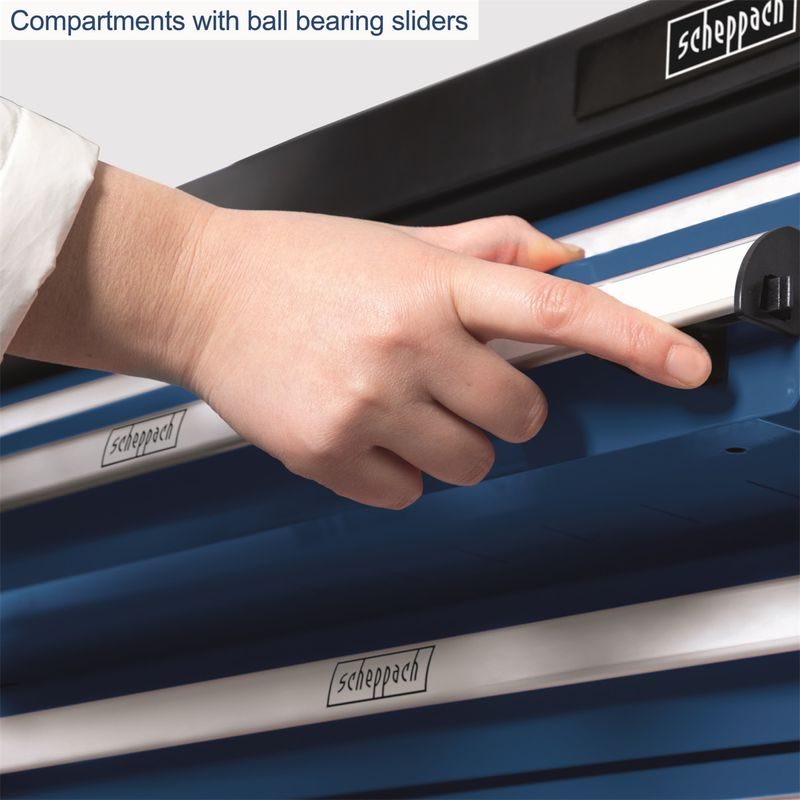 SCHEPPACH TW 1000 DÍLENSKÝ VOZÍK S NÁŘADÍM, 7 ZÁSUVEK, 263 DÍLŮ - VOZÍKY S NÁŘADÍM - DÍLNA A GARÁŽ