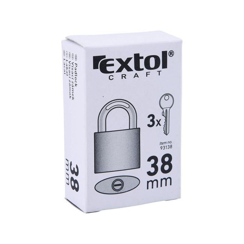 EXTOL CRAFT ZÁMEK VISACÍ LITINOVÝ, 38MM, 93138 - ZÁMKY VISACÍ - DÍLNA A GARÁŽ