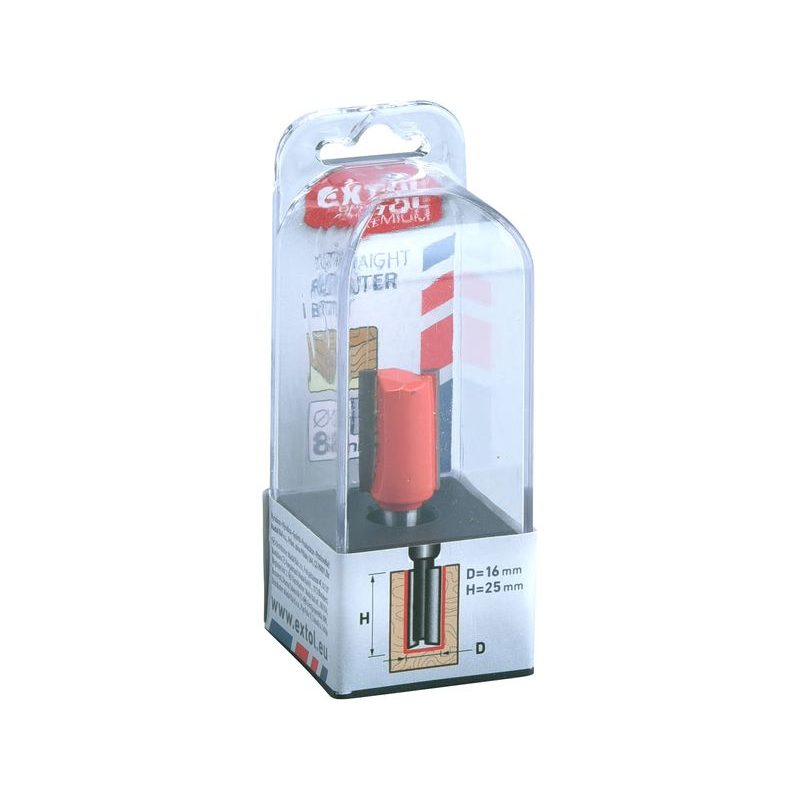 EXTOL PREMIUM FRÉZA DRÁŽKOVACÍ DO DŘEVA, D16 X H25, 8802116 - STOPKOVÉ FRÉZKY - PŘÍSLUŠENSTVÍ