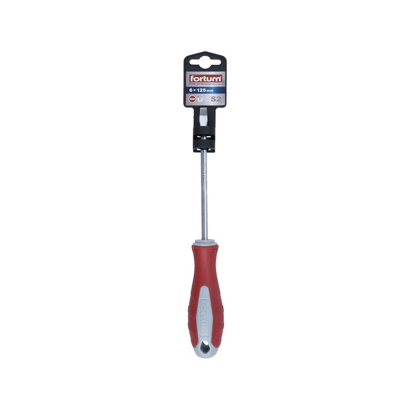 FORTUM ŠROUBOVÁK PLOCHÝ, (-) 6X125MM, S2, 4740107 - ŠROUBOVÁKY PLOCHÉ - RUČNÍ NÁŘADÍ